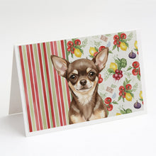 Load image into Gallery viewer, Chocolate Chihuahua Vegetables Greeting Cards Pack of 8