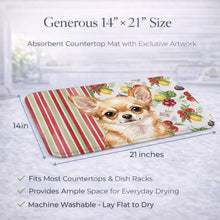 Load image into Gallery viewer, Fawn Chihuahua Vegetables Dish Drying Mat