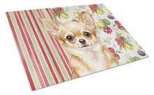 Load image into Gallery viewer, Fawn Chihuahua Vegetables Glass Cutting Board