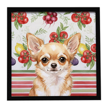 Load image into Gallery viewer, Fawn Chihuahua Vegetables Framed Metal Print