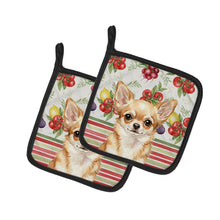 Load image into Gallery viewer, Fawn Chihuahua Vegetables Pair of Pot Holders