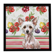 Load image into Gallery viewer, Hairless Chinese Crested Vegetables Framed Metal Print