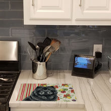 Load image into Gallery viewer, Black Chow Chow Vegetables Glass Cutting Board