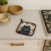 Load image into Gallery viewer, Black Chow Chow Vegetables Pair of Pot Holders