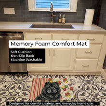 Load image into Gallery viewer, Black Chow Chow Vegetables Memory Foam Kitchen Mat