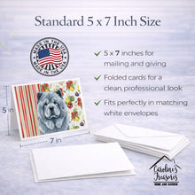 Load image into Gallery viewer, Blue Chow Chow Vegetables Greeting Cards Pack of 8