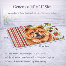 Load image into Gallery viewer, Red Chow Chow Vegetables Dish Drying Mat