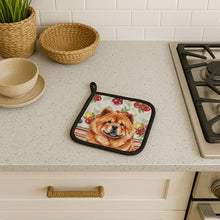 Load image into Gallery viewer, Red Chow Chow Vegetables Pair of Pot Holders