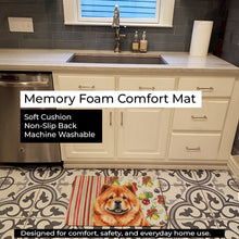 Load image into Gallery viewer, Red Chow Chow Vegetables Memory Foam Kitchen Mat