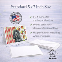 Load image into Gallery viewer, Black Cocker Spaniel Vegetables Greeting Cards Pack of 8