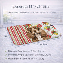 Load image into Gallery viewer, Chocolate Cocker Spaniel Vegetables Dish Drying Mat