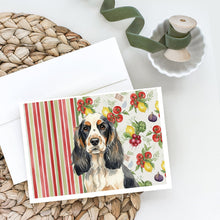 Load image into Gallery viewer, Parti Cocker Spaniel Vegetables Greeting Cards Pack of 8