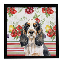 Load image into Gallery viewer, Parti Cocker Spaniel Vegetables Framed Metal Print