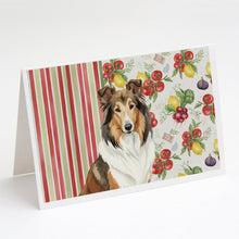 Load image into Gallery viewer, Sable Collie Vegetables Greeting Cards Pack of 8