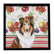 Load image into Gallery viewer, Sable Collie Vegetables Framed Metal Print