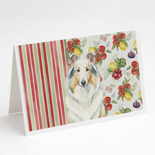 Load image into Gallery viewer, White Collie Vegetables Greeting Cards Pack of 8