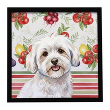 Load image into Gallery viewer, Coton de Tulear Vegetables Framed Metal Print