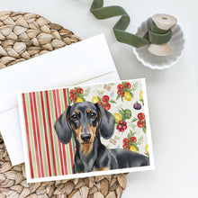 Load image into Gallery viewer, Black and Tan Dachshund Vegetables Greeting Cards Pack of 8