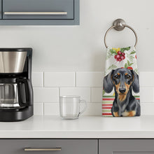 Load image into Gallery viewer, Black and Tan Dachshund Vegetables Kitchen Towel
