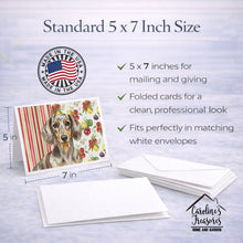 Load image into Gallery viewer, Dapple Dachshund Vegetables Greeting Cards Pack of 8