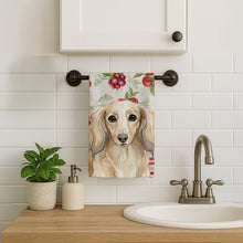 Load image into Gallery viewer, Longhaired Cream Dachshund Vegetables Kitchen Towel