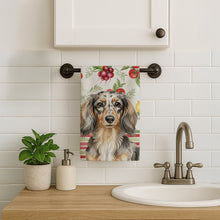 Load image into Gallery viewer, Longhaired Dapple Dachshund Vegetables Kitchen Towel