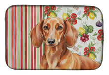 Load image into Gallery viewer, Red Brown Dachshund Vegetables Dish Drying Mat