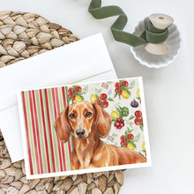 Load image into Gallery viewer, Red Brown Dachshund Vegetables Greeting Cards Pack of 8