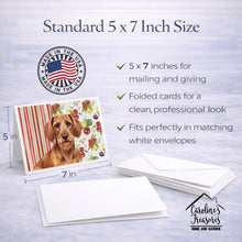 Load image into Gallery viewer, Wirehaired Red Dachshund Vegetables Greeting Cards Pack of 8
