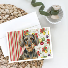 Load image into Gallery viewer, Wirehaired Wild Boar Dachshund Vegetables Greeting Cards Pack of 8