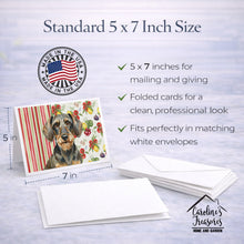 Load image into Gallery viewer, Wirehaired Wild Boar Dachshund Vegetables Greeting Cards Pack of 8
