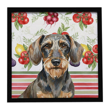 Load image into Gallery viewer, Wirehaired Wild Boar Dachshund Vegetables Framed Metal Print