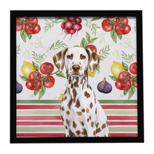 Load image into Gallery viewer, Liver Dalmatian Vegetables Framed Metal Print
