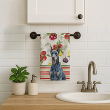 Load image into Gallery viewer, Blue Doberman Pinscher Vegetables Kitchen Towel
