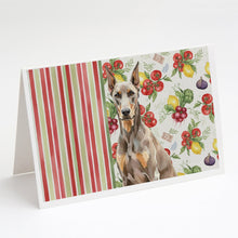 Load image into Gallery viewer, Fawn Doberman Pinscher Vegetables Greeting Cards Pack of 8