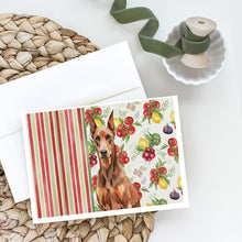 Load image into Gallery viewer, Red Doberman Pinscher Vegetables Greeting Cards Pack of 8