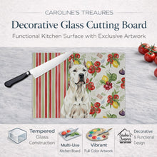 Load image into Gallery viewer, Dogo Argentino Vegetables Glass Cutting Board