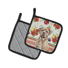 Load image into Gallery viewer, Isabella Dogue de Bordeaux Vegetables Pair of Pot Holders