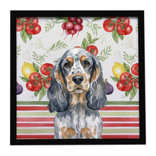 Load image into Gallery viewer, Blue Roan &amp; Tan English Cocker Spaniel Vegetables Framed Metal Print