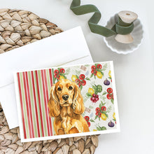 Load image into Gallery viewer, Golden English Cocker Spaniel Vegetables Greeting Cards Pack of 8