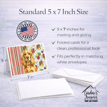 Load image into Gallery viewer, Golden English Cocker Spaniel Vegetables Greeting Cards Pack of 8