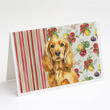 Load image into Gallery viewer, Golden English Cocker Spaniel Vegetables Greeting Cards Pack of 8