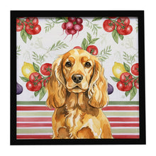 Load image into Gallery viewer, Golden English Cocker Spaniel Vegetables Framed Metal Print