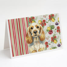 Load image into Gallery viewer, Lemon Roan English Cocker Spaniel Vegetables Greeting Cards Pack of 8