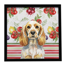 Load image into Gallery viewer, Lemon Roan English Cocker Spaniel Vegetables Framed Metal Print