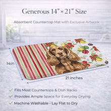 Load image into Gallery viewer, Liver English Cocker Spaniel Vegetables Dish Drying Mat