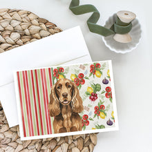 Load image into Gallery viewer, Liver English Cocker Spaniel Vegetables Greeting Cards Pack of 8