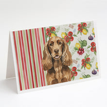 Load image into Gallery viewer, Liver English Cocker Spaniel Vegetables Greeting Cards Pack of 8