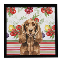 Load image into Gallery viewer, Liver English Cocker Spaniel Vegetables Framed Metal Print