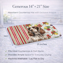 Load image into Gallery viewer, Liver Roan English Cocker Spaniel Vegetables Dish Drying Mat
